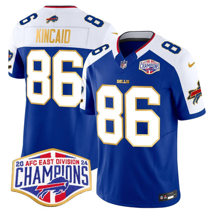 Bills 2024 AFC East Division Champions Gold Trim Vapor Limited Jersey - Stitched