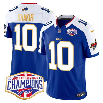 Bills 2024 AFC East Division Champions Gold Trim Vapor Limited Jersey - Stitched