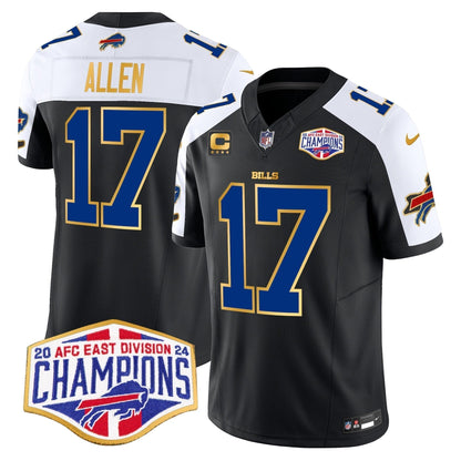 Bills 2024 AFC East Division Champions Gold Trim Vapor Limited Jersey - Stitched
