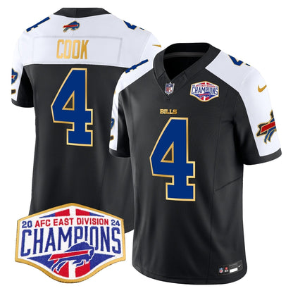 Bills 2024 AFC East Division Champions Gold Trim Vapor Limited Jersey - Stitched