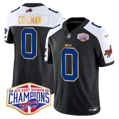 Bills 2024 AFC East Division Champions Gold Trim Vapor Limited Jersey - Stitched