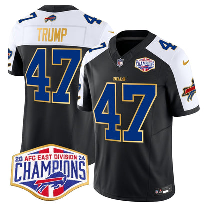 Bills 2024 AFC East Division Champions Gold Trim Vapor Limited Jersey - Stitched