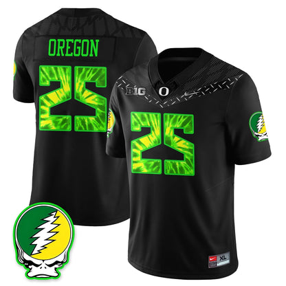 Oregon Football 2025 Grateful Jersey - All Stitched