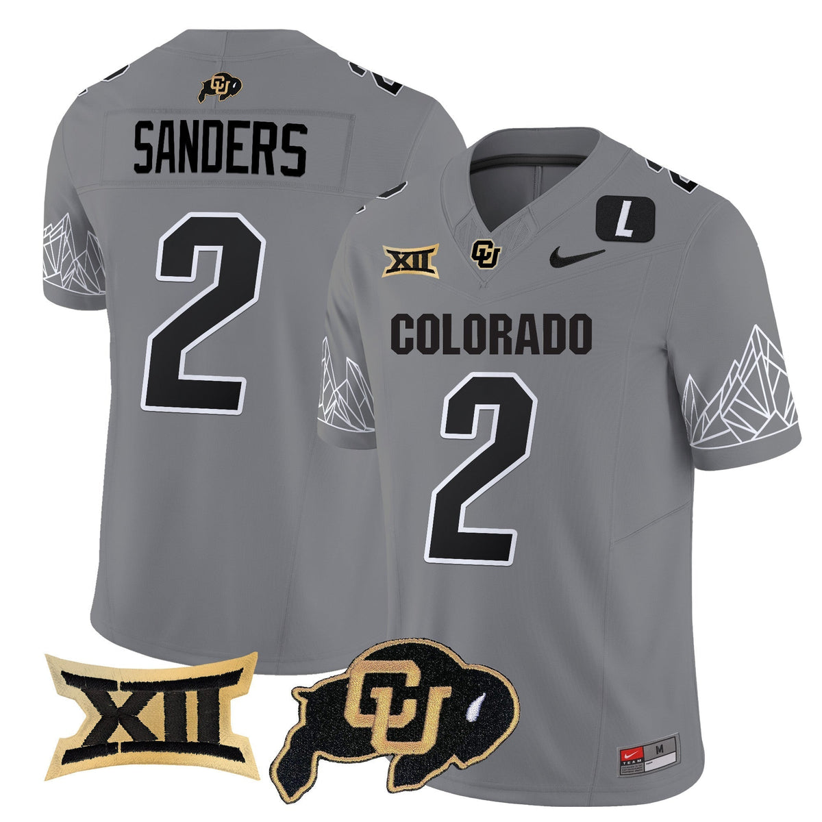 Men's Colorado Buffaloes Vapor Limited Jersey V3 - Big 12 XII Patch - All Stitched