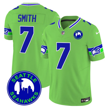 Men's Seahawks 2024 Seattle City Patch Vapor Limited Jersey - All Stitched