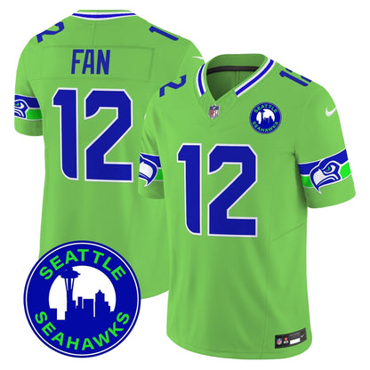 Men's Seahawks 2024 Seattle City Patch Vapor Limited Jersey - All Stitched