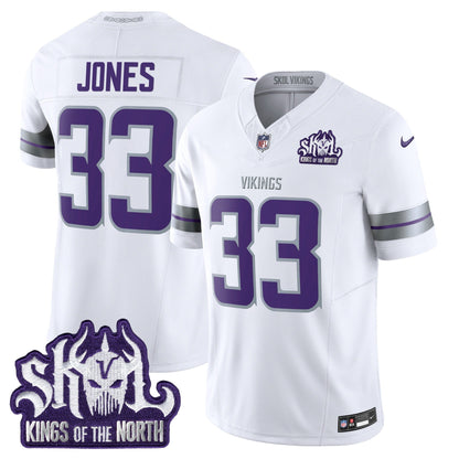 Men's Minnesota Vikings 2025 Winter Warrior Skol Patch Vapor Limited Jersey - All Stitched