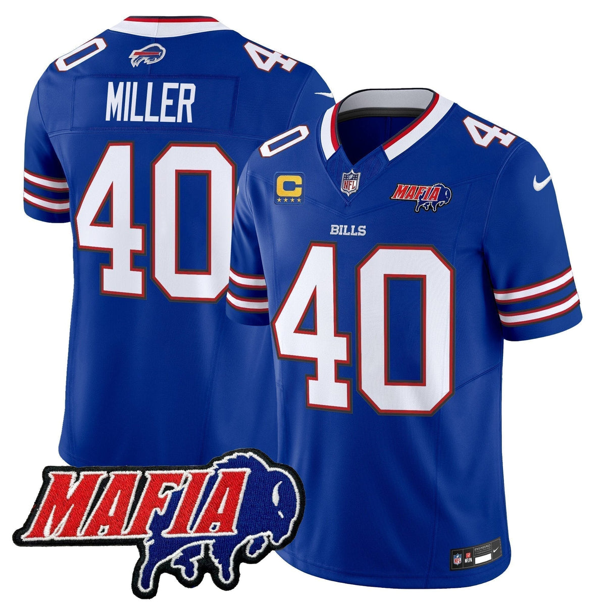 BUF 2025 Bills Mafia Patch Vapor Limited Jersey - Stitched