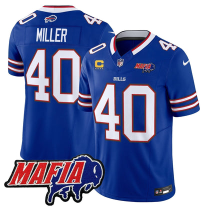 BUF 2025 Bills Mafia Patch Vapor Limited Jersey - Stitched
