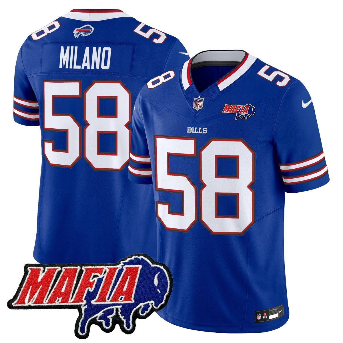 BUF 2025 Bills Mafia Patch Vapor Limited Jersey - Stitched
