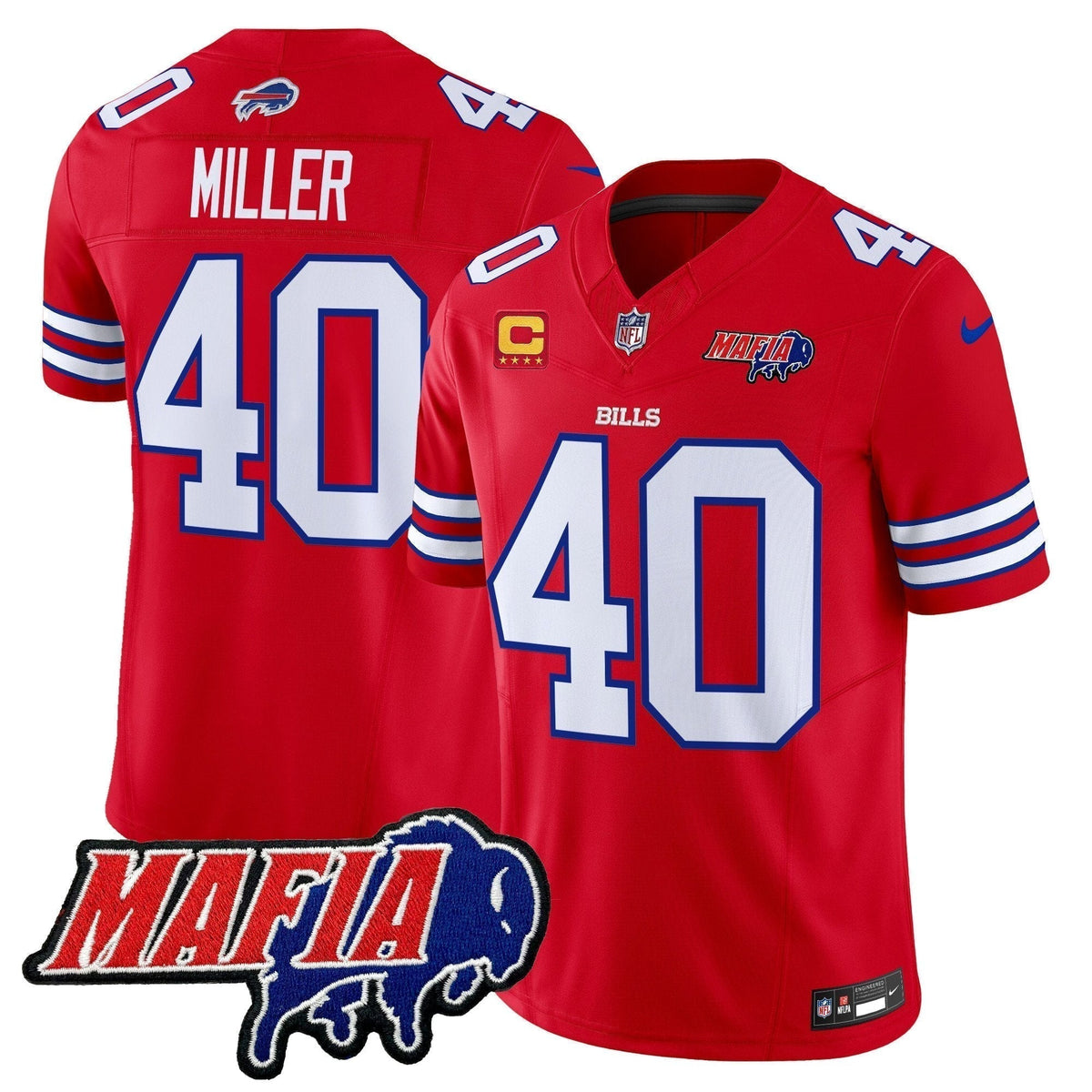 BUF 2025 Bills Mafia Patch Vapor Limited Jersey - Stitched