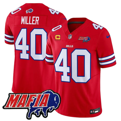 BUF 2025 Bills Mafia Patch Vapor Limited Jersey - Stitched