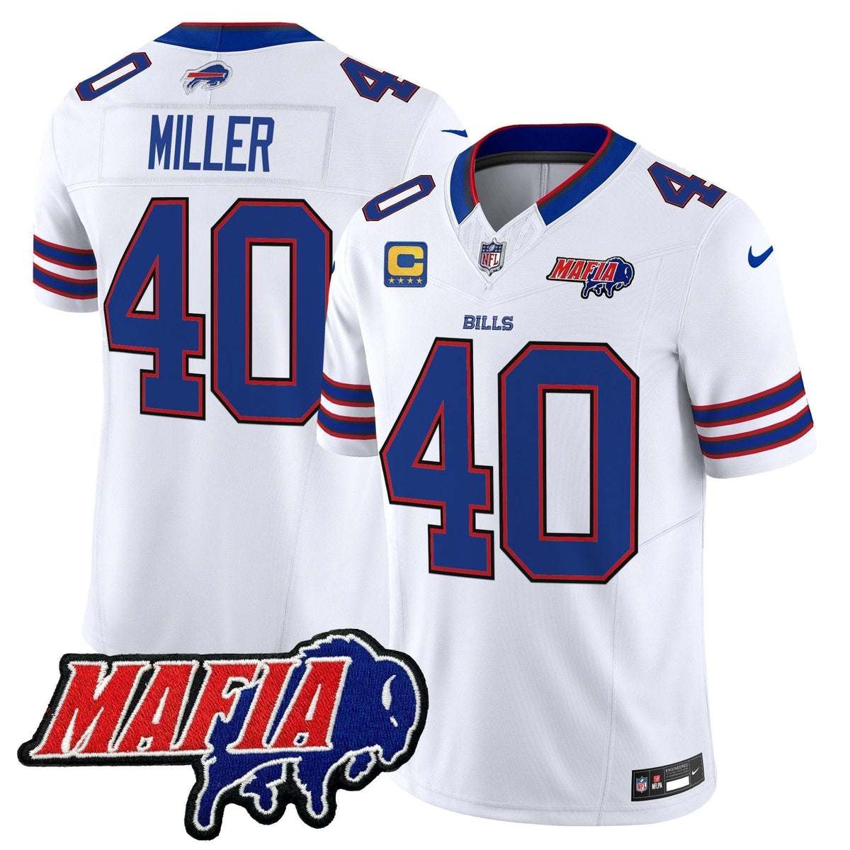 BUF 2025 Bills Mafia Patch Vapor Limited Jersey - Stitched