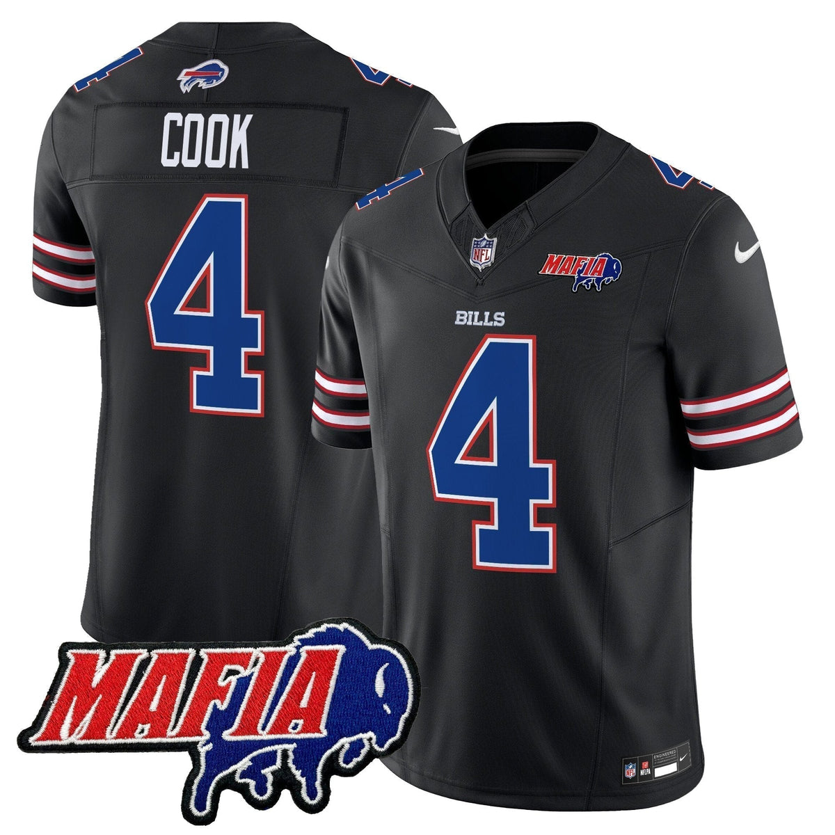 BUF 2025 Bills Mafia Patch Vapor Limited Jersey - Stitched