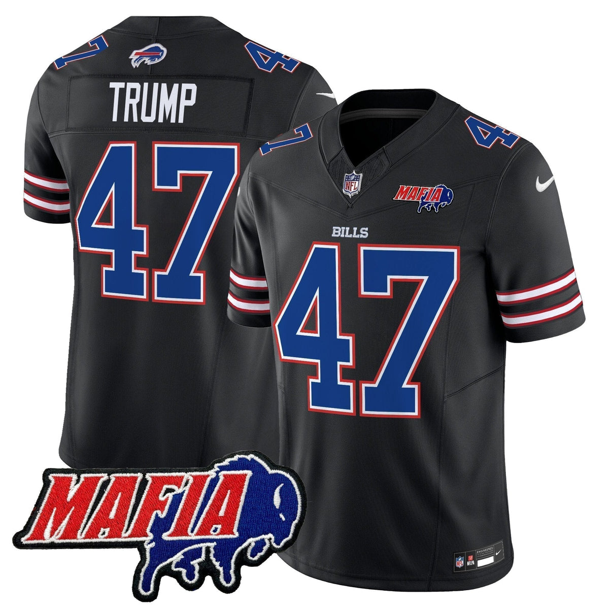 BUF 2025 Bills Mafia Patch Vapor Limited Jersey - Stitched