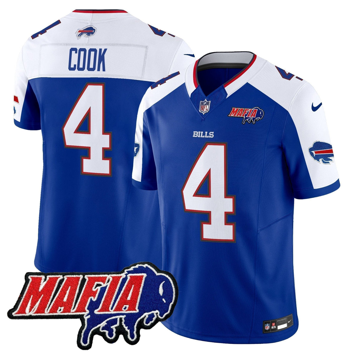 BUF 2025 Bills Mafia Patch Vapor Limited Jersey - Stitched
