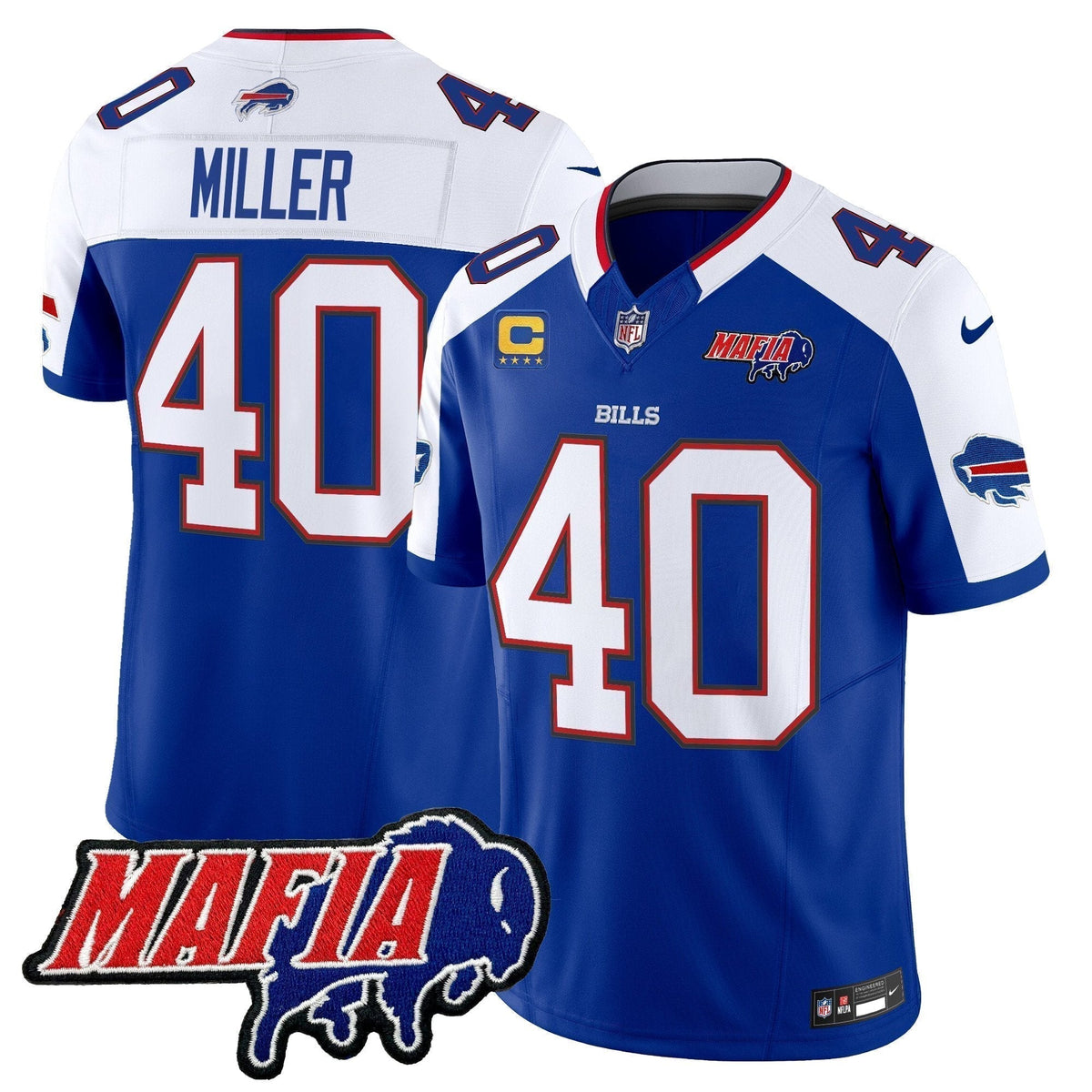 BUF 2025 Bills Mafia Patch Vapor Limited Jersey - Stitched