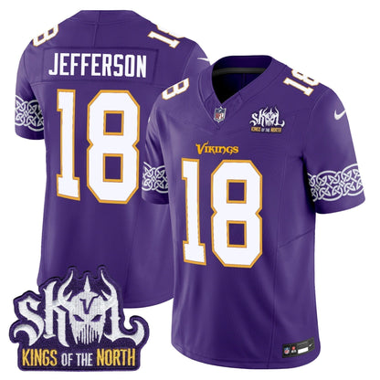 MIN King Of The North Patch Throwback Vapor Limited Jersey V2 - Stitched