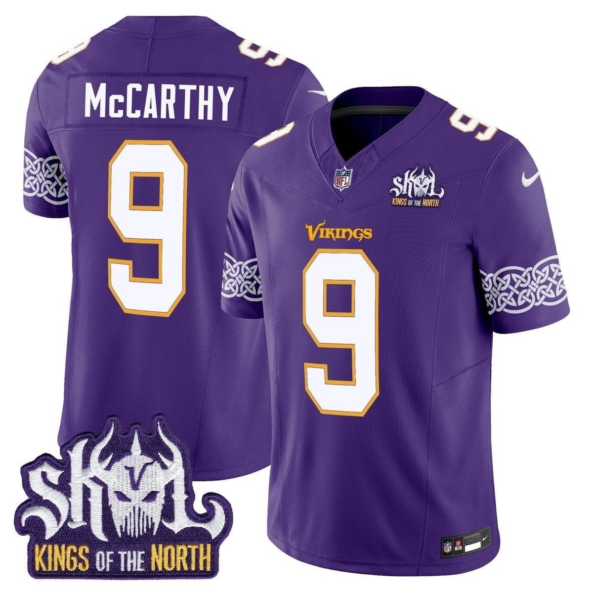 MIN King Of The North Patch Throwback Vapor Limited Jersey V2 - Stitched