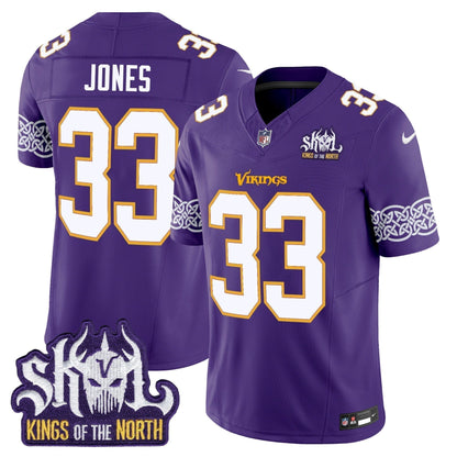 MIN King Of The North Patch Throwback Vapor Limited Jersey V2 - Stitched