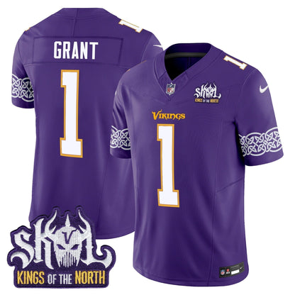 MIN King Of The North Patch Throwback Vapor Limited Jersey V2 - Stitched