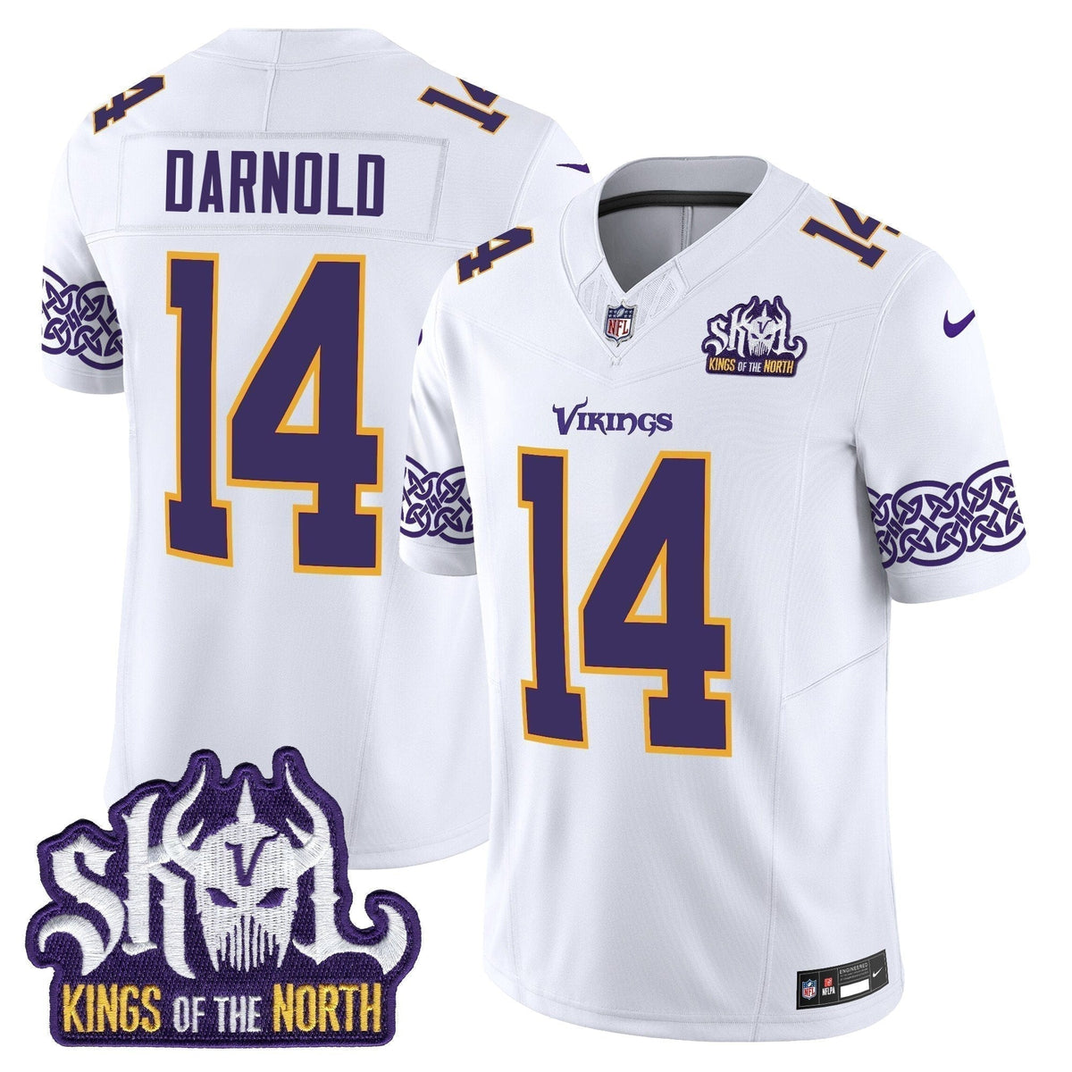 MIN King Of The North Patch Throwback Vapor Limited Jersey V2 - Stitched