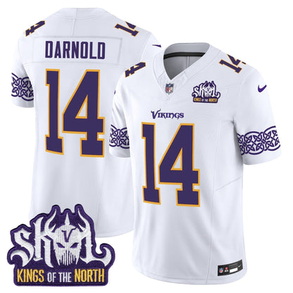 MIN King Of The North Patch Throwback Vapor Limited Jersey V2 - Stitched