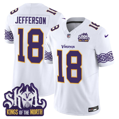 MIN King Of The North Patch Throwback Vapor Limited Jersey V2 - Stitched