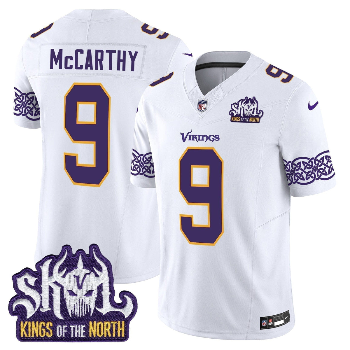 MIN King Of The North Patch Throwback Vapor Limited Jersey V2 - Stitched
