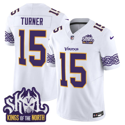 MIN King Of The North Patch Throwback Vapor Limited Jersey V2 - Stitched
