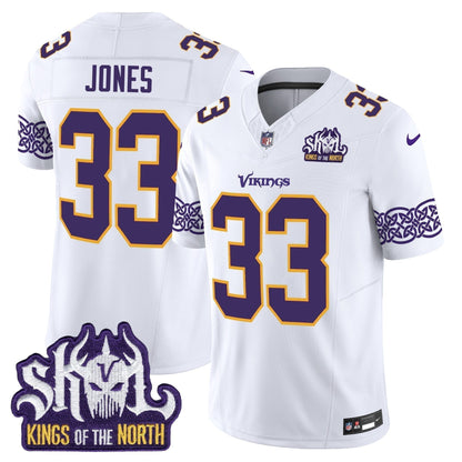 MIN King Of The North Patch Throwback Vapor Limited Jersey V2 - Stitched