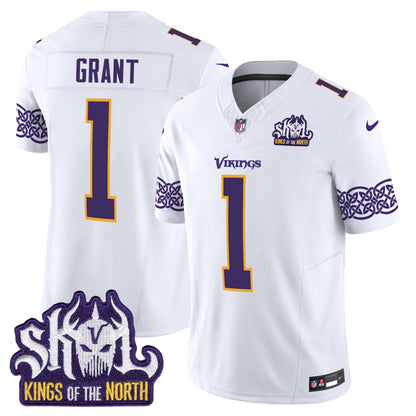 MIN King Of The North Patch Throwback Vapor Limited Jersey V2 - Stitched