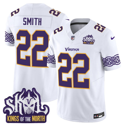 MIN King Of The North Patch Throwback Vapor Limited Jersey V2 - Stitched
