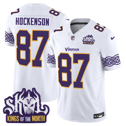 MIN King Of The North Patch Throwback Vapor Limited Jersey V2 - Stitched
