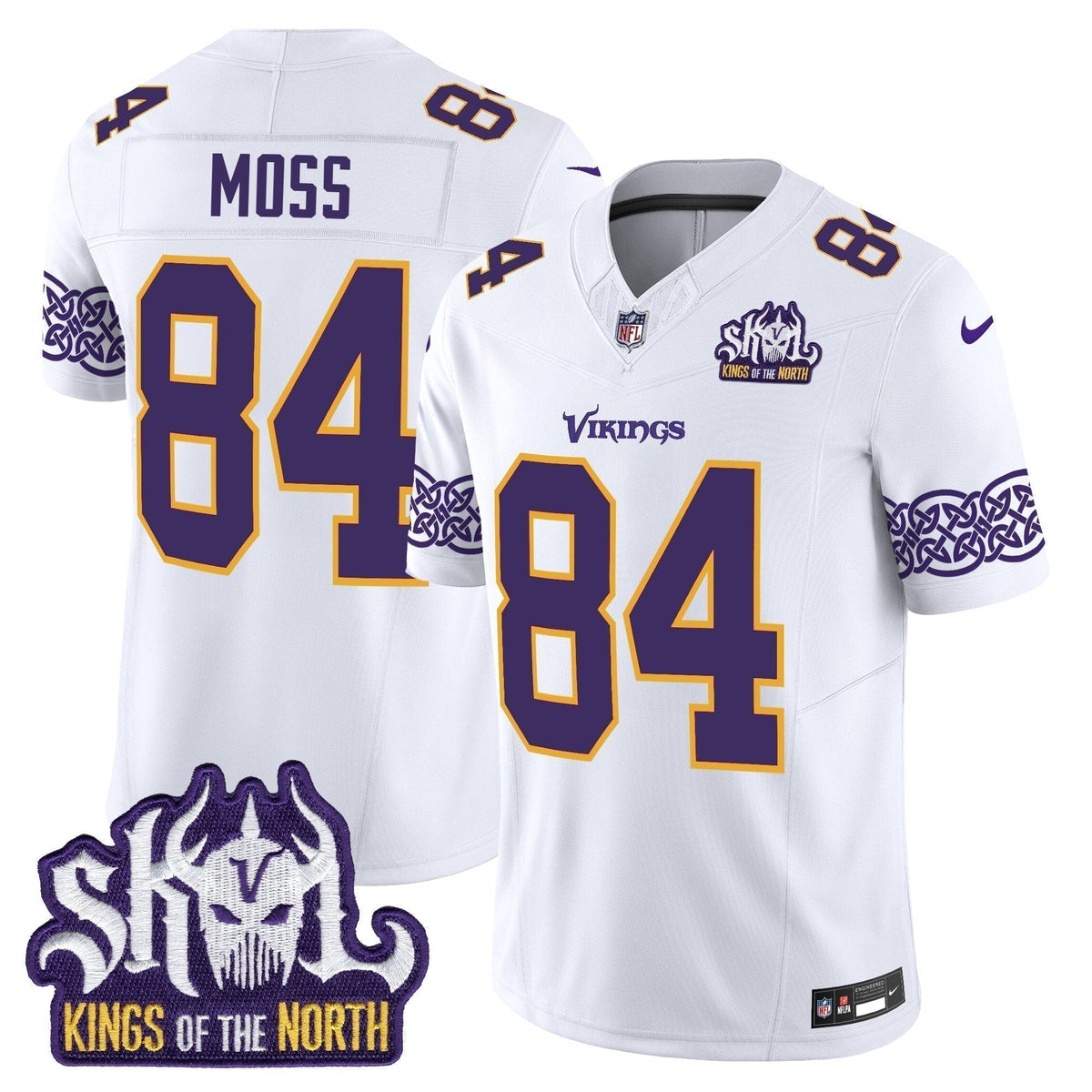 MIN King Of The North Patch Throwback Vapor Limited Jersey V2 - Stitched