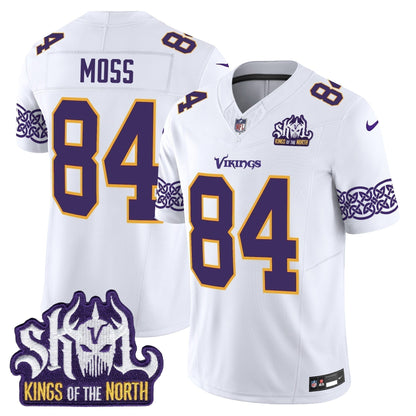 MIN King Of The North Patch Throwback Vapor Limited Jersey V2 - Stitched