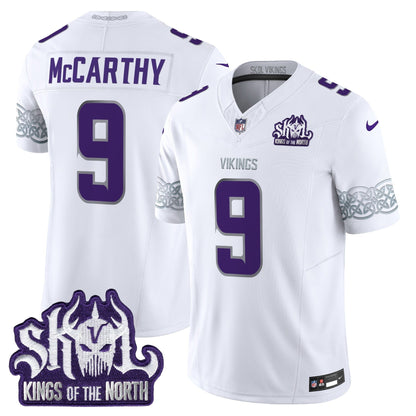 MIN King Of The North Patch Throwback Vapor Limited Jersey V2 - Stitched