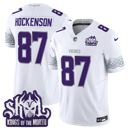 MIN King Of The North Patch Throwback Vapor Limited Jersey V2 - Stitched