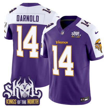 MIN King Of The North Patch Throwback Vapor Limited Jersey V2 - Stitched