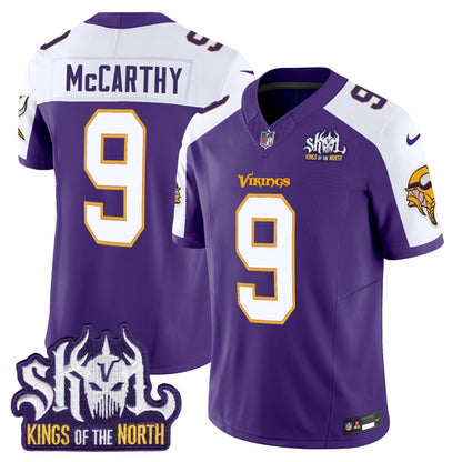 MIN King Of The North Patch Throwback Vapor Limited Jersey V2 - Stitched