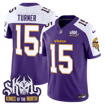 MIN King Of The North Patch Throwback Vapor Limited Jersey V2 - Stitched