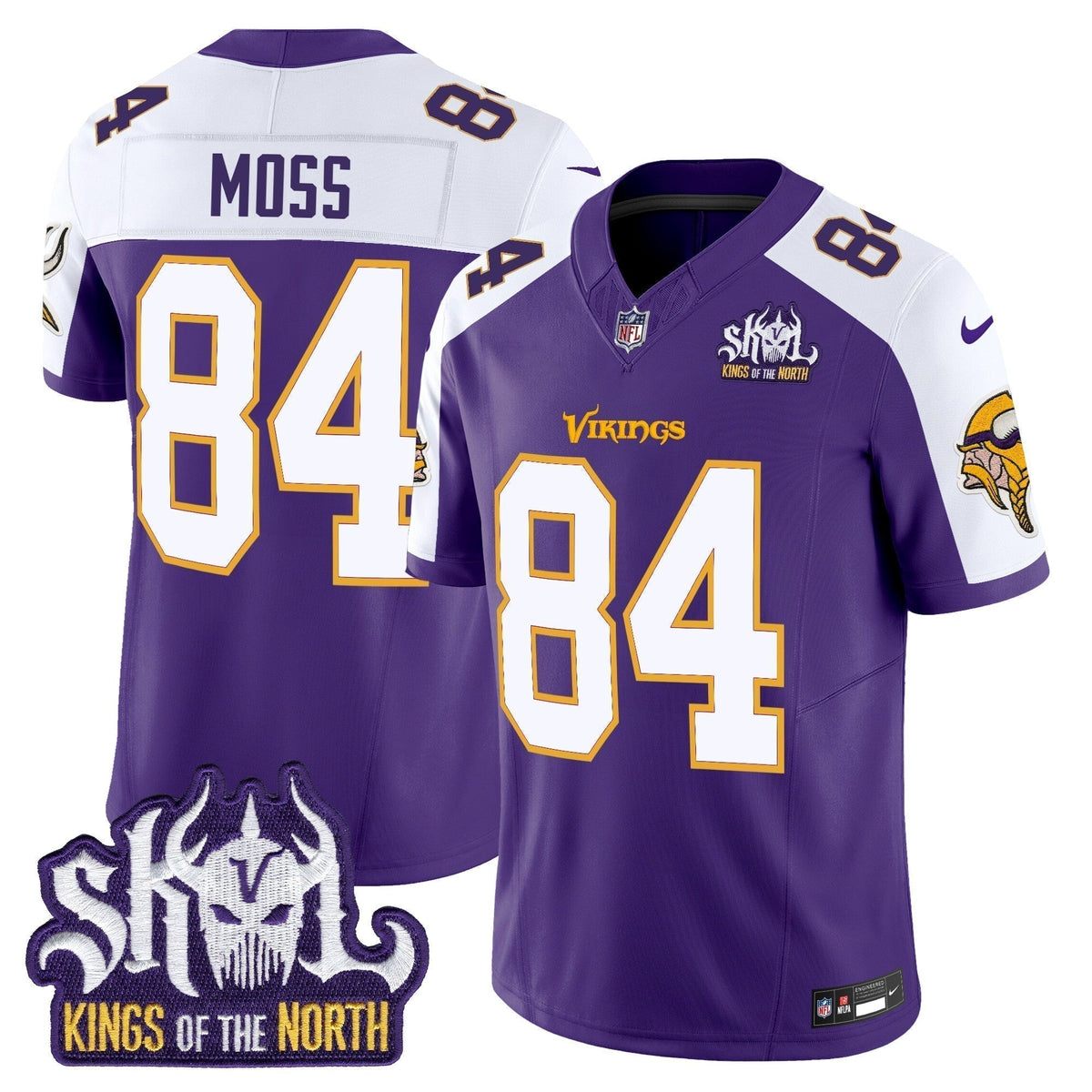 MIN King Of The North Patch Throwback Vapor Limited Jersey V2 - Stitched