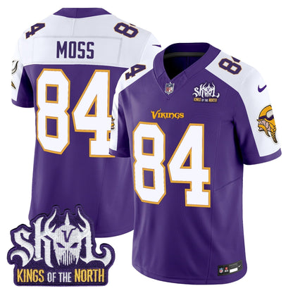MIN King Of The North Patch Throwback Vapor Limited Jersey V2 - Stitched