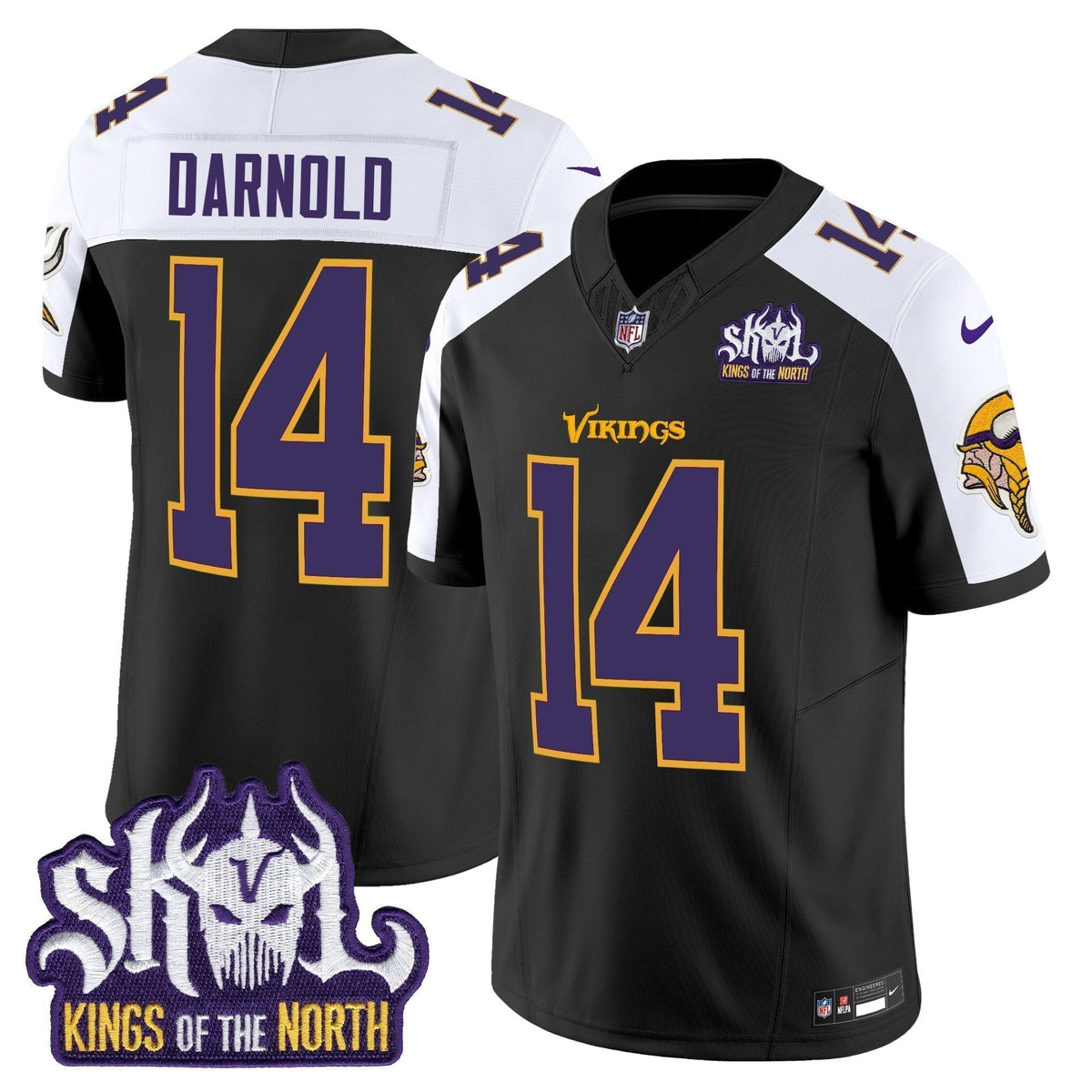MIN King Of The North Patch Throwback Vapor Limited Jersey V2 - Stitched