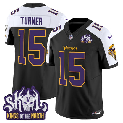 MIN King Of The North Patch Throwback Vapor Limited Jersey V2 - Stitched