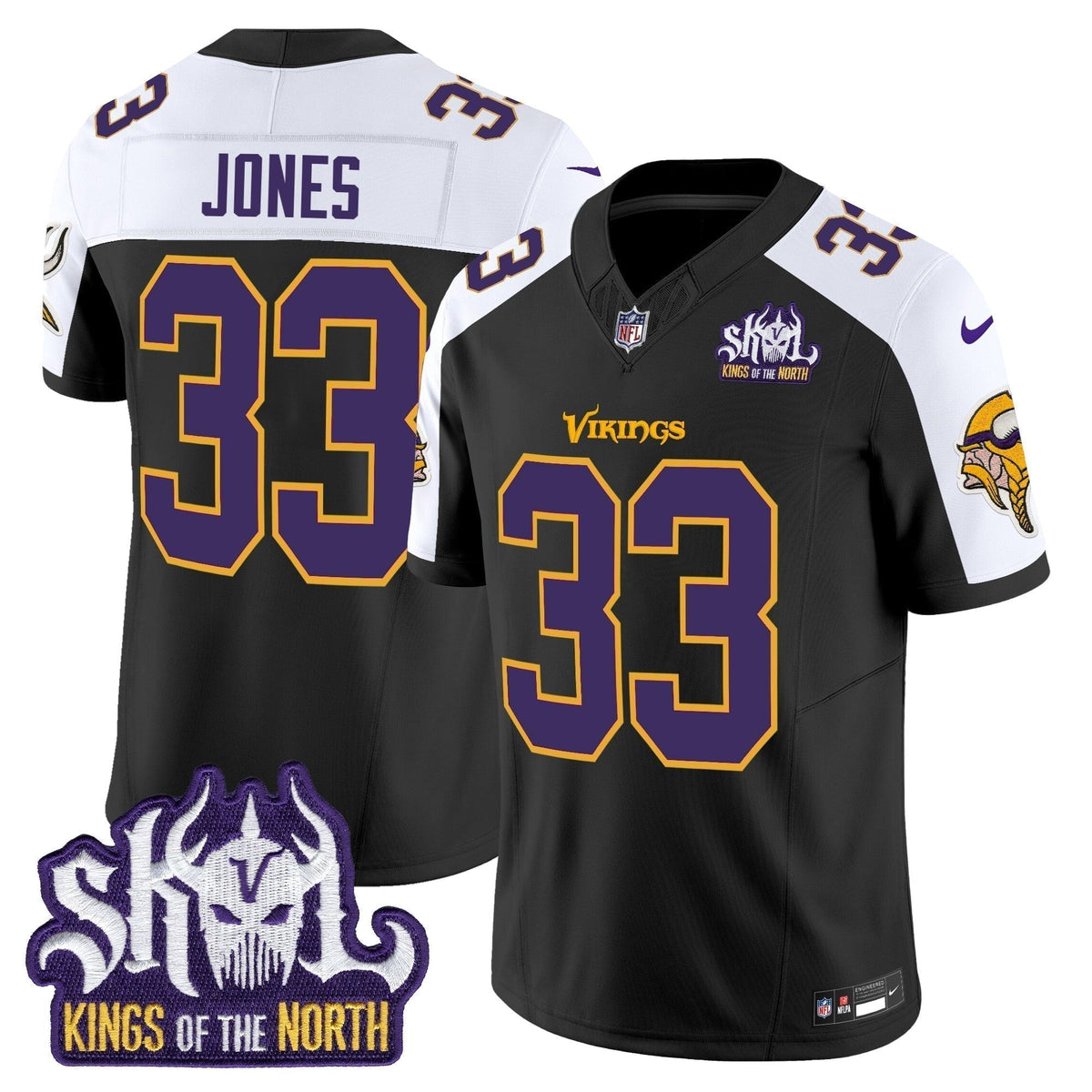 MIN King Of The North Patch Throwback Vapor Limited Jersey V2 - Stitched