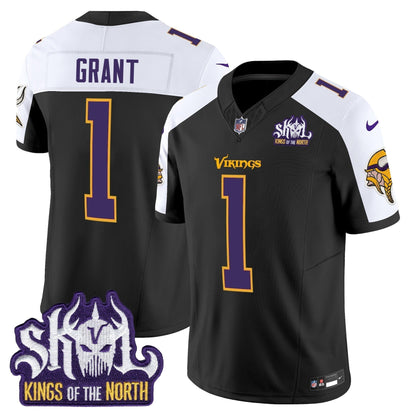 MIN King Of The North Patch Throwback Vapor Limited Jersey V2 - Stitched