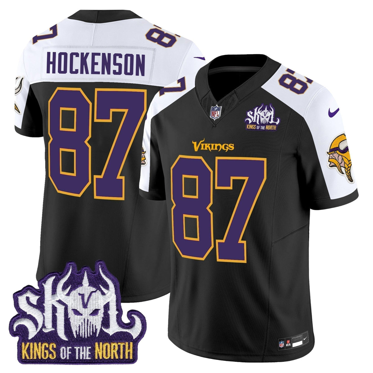 MIN King Of The North Patch Throwback Vapor Limited Jersey V2 - Stitched
