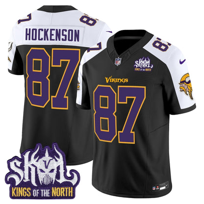 MIN King Of The North Patch Throwback Vapor Limited Jersey V2 - Stitched