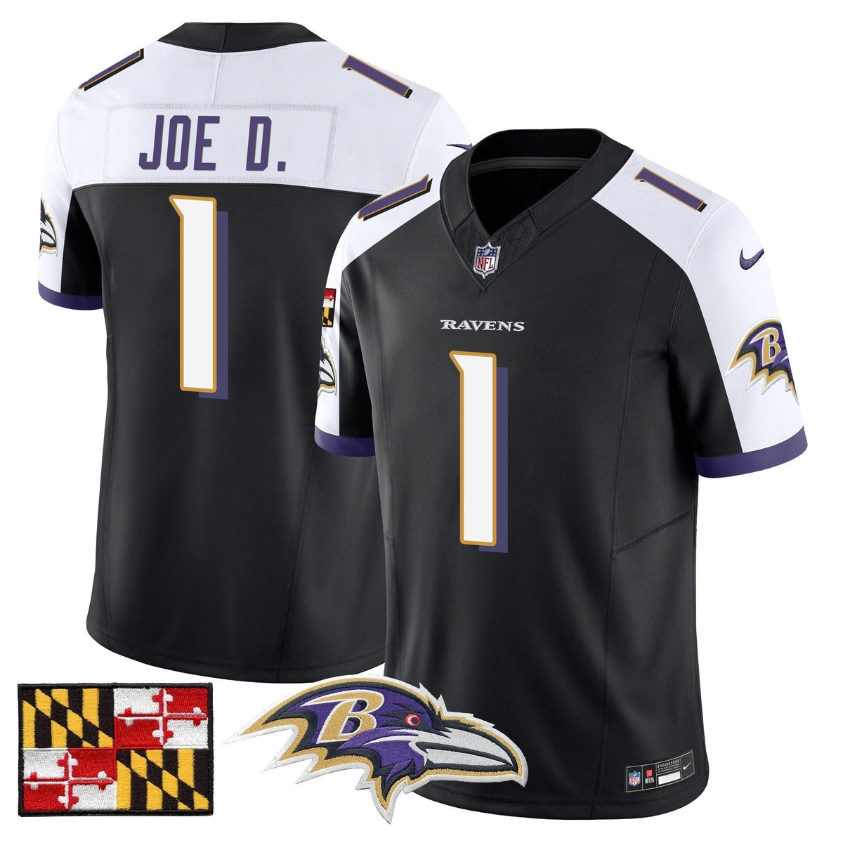 BAL 2024 Maryland Flag Vapor Limited Jersey - Stitched